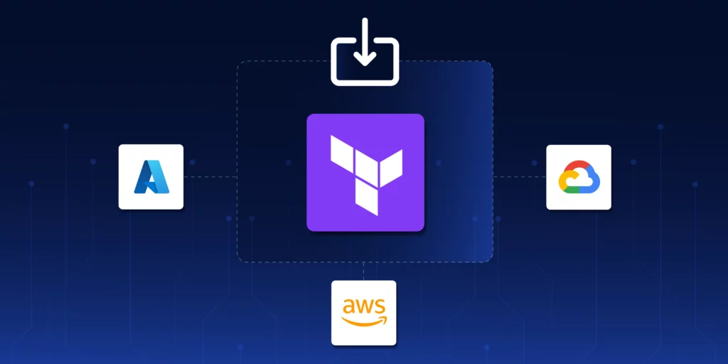 Icon of Terraform importing into AWS, GCP and Azure