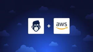 AWS Logo and ControlMonkey Logo - Showcasing Deployed on the cloud