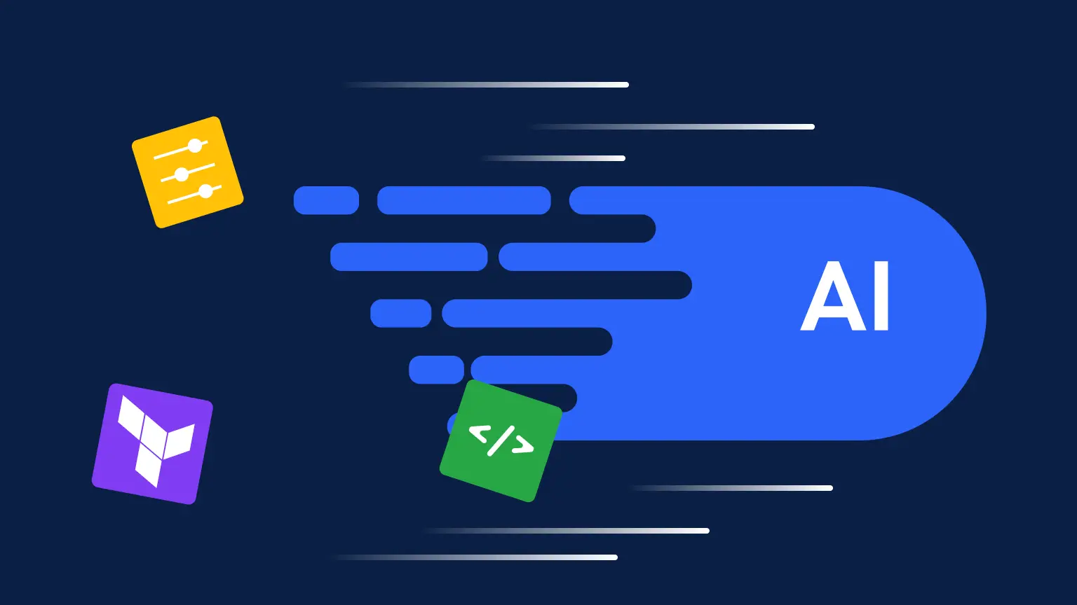 AI Icons out run DevOps Icons