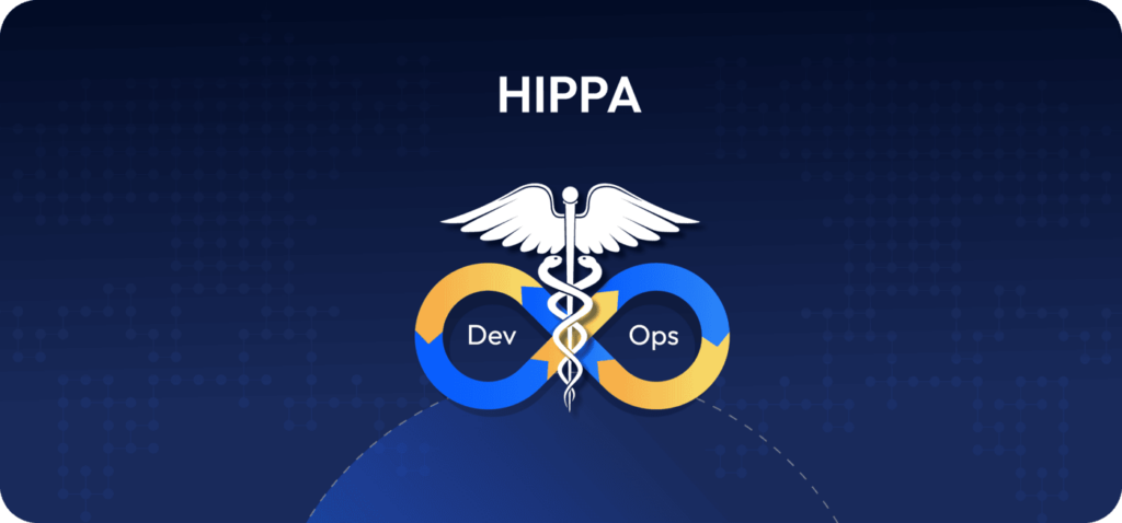 Hippa and DevOps visuals around dark background