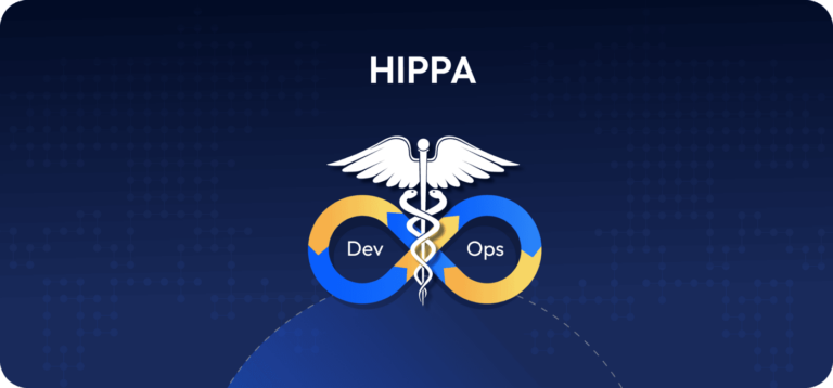 Hippa and DevOps visuals around dark background