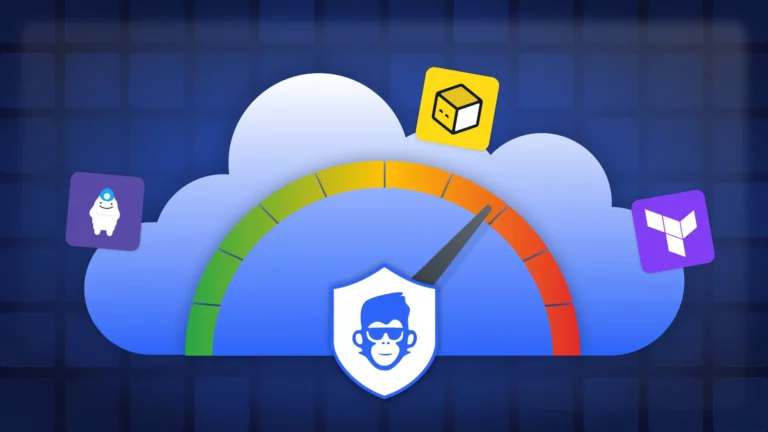 visual of gauge showing terraform and opentufo and what is their iac risk index
