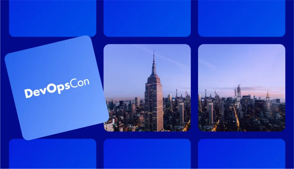 Visual of New York with DevOpsCon New York 2025 event logo.