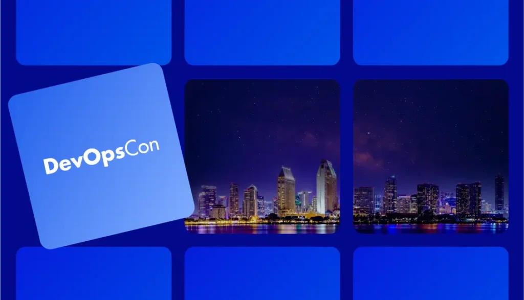 Visual of San Diegowith DevOpsCon San Diego 2025 event logo.