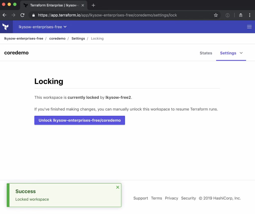 Terraform Cloud runs with state