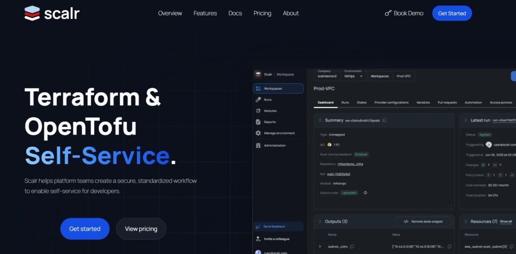 Alternative to Terraform Cloud #8: Scalr