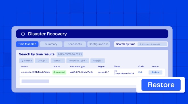 Disaster Recovery ControlMonkey