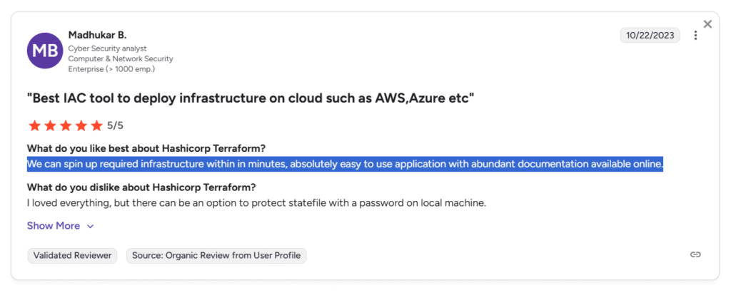 Terraform Enterprise Reviews