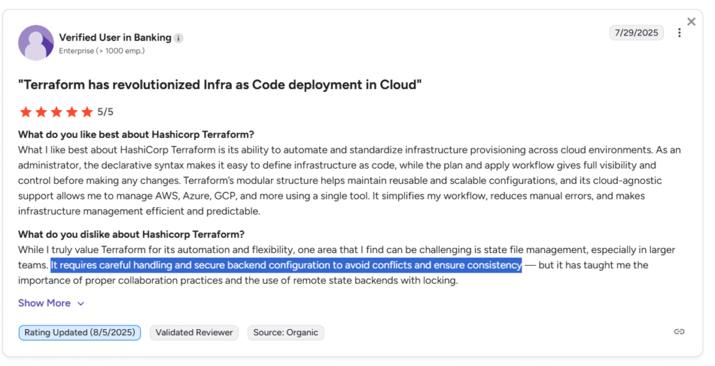 Terraform Enterprise Reviews 4