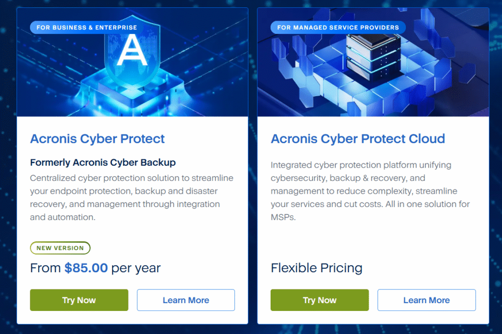 Acronis Pricing