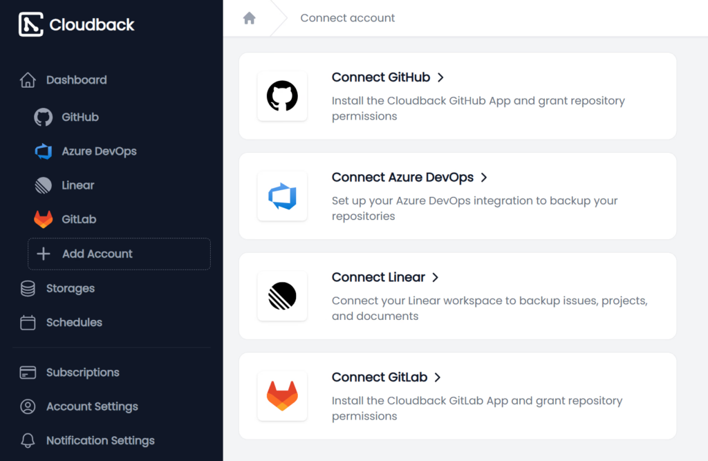 Cloudback Features